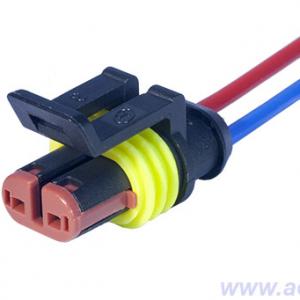 Колодка соединит.  2 конт. 1,5мм гнездо, герметичная IP66/67 (в сборе с проводом 0,50мм кв.) 7021,20СБ