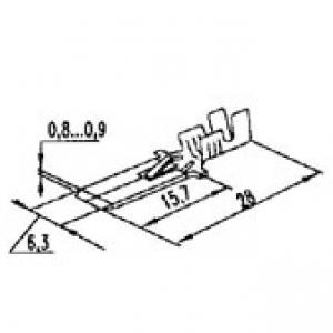 Клемма 'папа' 6х30 под провод 1,25-2,5 с фиксатором