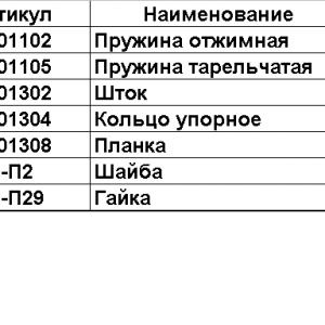 Рем.к-т АРС (планка, шток, пружина...) 238-1601308 / 1601302