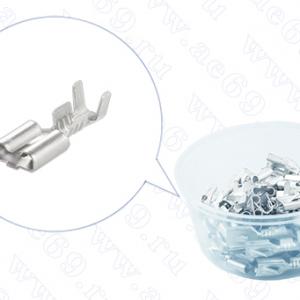 Клемма "мама" серия 6,3мм К1, колодочная Луженая  (под провод от 0,50 до 1,00 мм кв)