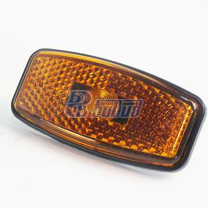 Фонарь габаритный боковой светодиод 12/24 желтый под квадр. AMP разъем 74.3731